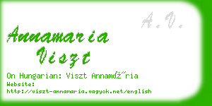 annamaria viszt business card